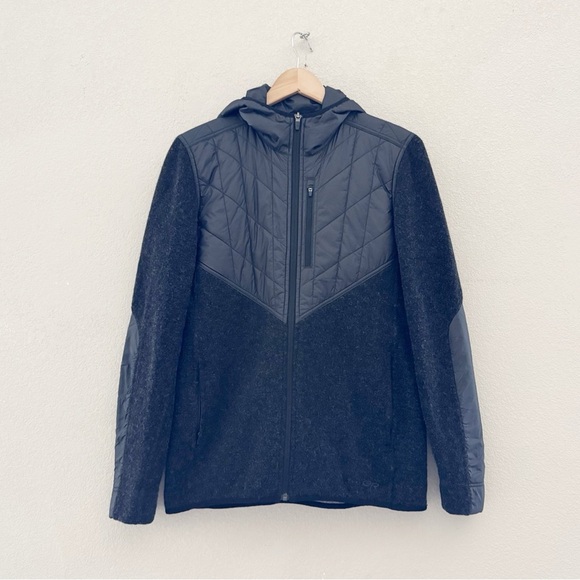 Outdoor Research Women's Cyprus Hooded Jacket Zip Up Hybrid Wool Outdoor Black L - Picture 4 of 15